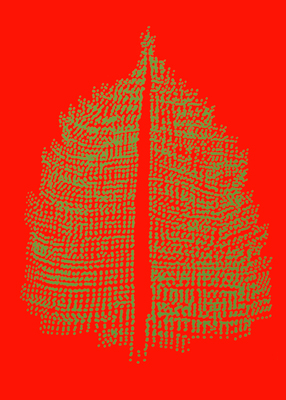 Christmas Tree on Red – Double Bulbs