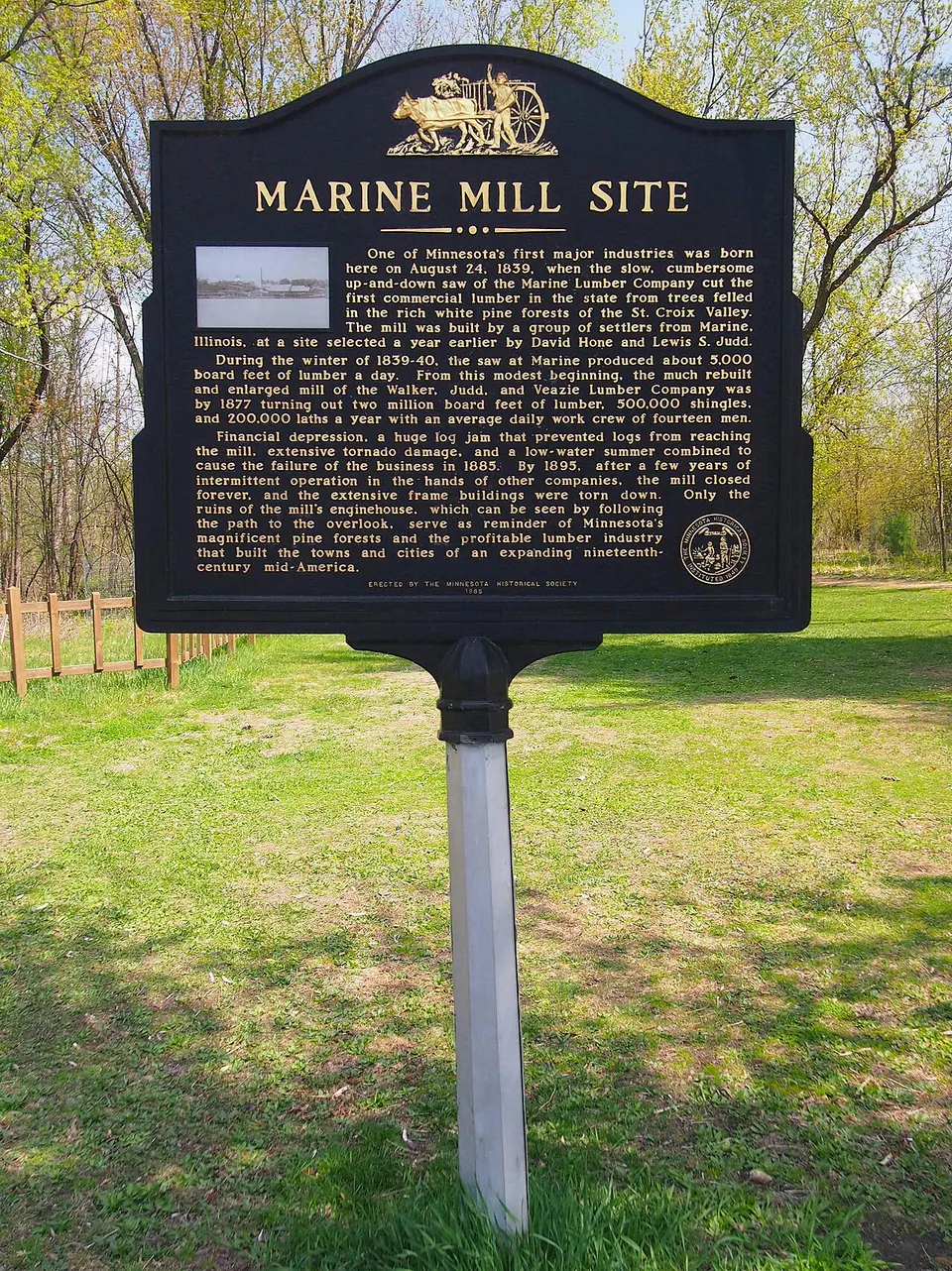 Marine Mill historical marker
