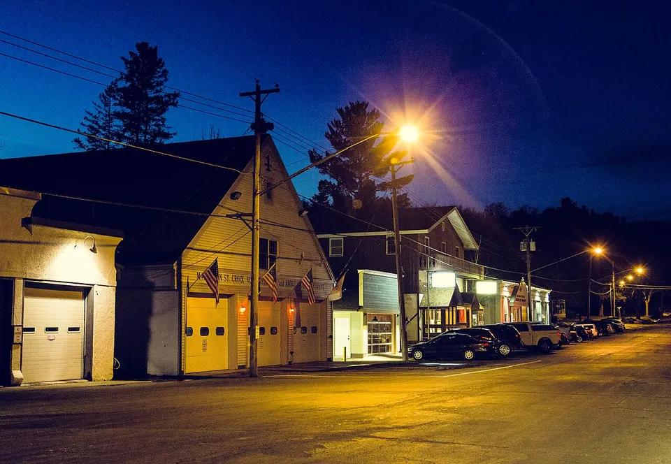 Marine on St. Croix, Minnesota, at night